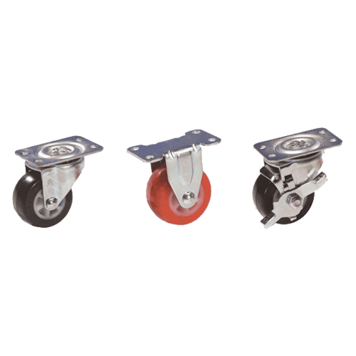 Wheel/ Caster for light load/ Wheel for cart/ 2120-S-PU (for rotation), 2120-R-PU (for fixation), 2120-S-PU-BK (for rotation + brake)
